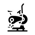 exercise bike fitness sport glyph icon vector illustration Royalty Free Stock Photo