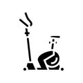 exercise bike glyph icon vector illustration Royalty Free Stock Photo