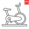 Exercise bike line icon Royalty Free Stock Photo