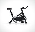 Exercise bike machine icon isolated