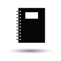 Exercise book with pen icon Royalty Free Stock Photo