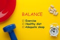 Exercise Diet Sleep Balance