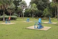 Exercise equipment in public park Royalty Free Stock Photo