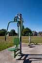 Exercise equipment in a public park Maghull May 2020 Royalty Free Stock Photo