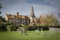 Exercise Equipment on a Village Green