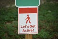 Exercise and Fitness Active Sign