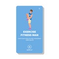exercise fitness man vector