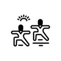 Black solid icon for Exercise, physical activity and drilling