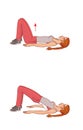 Exercise lifting the pelvic girdle