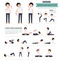 Exercise for muscle pain infographic Royalty Free Stock Photo