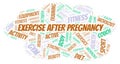 Exercise After Pregnancy word cloud Royalty Free Stock Photo