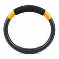 Exercise Ring with Black Handle and Orange Accents on White Backdrop Royalty Free Stock Photo