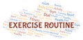 Exercise Routine word cloud