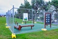 Exercise Station in Park, Closed Because of Covid 19 Restrictions, Sydney, Australia