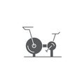 Exercise, Stationary Bike vector icon symbol tools isolated on white background