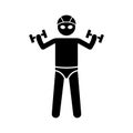 Exercise during swimming glyph vector icon which can easily modify or edit