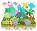 Exercise for young children. Need to find the numbers from 1 till 10 hidden in the picture. Logic puzzle game.