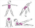 Exercises in the gym