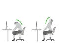 Exercises for the neck and head. computer syndrome. vector illustration Royalty Free Stock Photo
