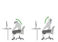 Exercises for the neck and head. computer syndrome. vector illustration