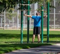 Exercising in Mile Square Regional Park