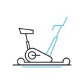 exercycle line icon, outline symbol, vector illustration, concept sign Royalty Free Stock Photo