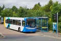 Exeter, Devon UK- August 26th 2022: Sowton estate in Exeter Park and Ride Bus