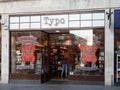 EXETER, DEVON, UK - December 03 2019: Typo shop front on Exeter High Street
