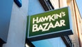 EXETER, DEVON, UK - January 29 2020: Hawkin`s Bazaar shop sign on Exeter High Street
