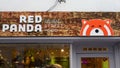 EXETER, DEVON, UK - March 02 2020: Red Panda Asian street food cafe store front on Gandy St Royalty Free Stock Photo