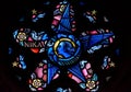 Stained Glass in Exeter Cathedral, Lady Chapel Window Tracery Li