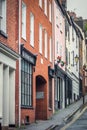 Exeter old town homes Royalty Free Stock Photo