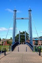 Cricklepit suspension bridge over the River Exe, ExeterUK. Royalty Free Stock Photo