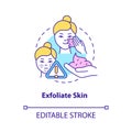 Exfoliate skin concept icon Royalty Free Stock Photo