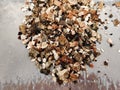 Exfoliated Vermiculite : colorful mineral Royalty Free Stock Photo