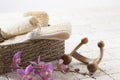 Exfoliation set before a massage session Royalty Free Stock Photo