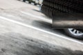 Exhaust from black car , air pollution concept Royalty Free Stock Photo