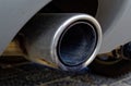 Exhaust of a diesel car to illustrate the diesel exhaust and carbon dioxide emissions