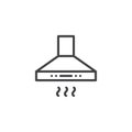 Exhaust, extractor hood line icon