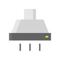 Exhaust hood, extractor hood, range hood icon, flat design