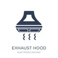 Exhaust hood icon. Trendy flat vector Exhaust hood icon on white
