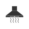 Exhaust hood icon. Vector illustration, flat design Royalty Free Stock Photo