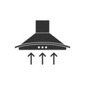 Exhaust hood icon. Vector illustration, flat design Royalty Free Stock Photo