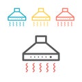 Exhaust hood line icon. Kitchen ventilation. Vector signs for web graphics