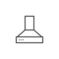 Exhaust hood outline icon