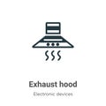 Exhaust hood vector icon on white background. Flat vector exhaust hood icon symbol sign from modern electronic devices collection Royalty Free Stock Photo
