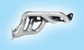 Exhaust manifold on blue gradient background 3d