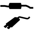 Exhaust muffler icon. Exhaust pipe sign. Muffler symbol. flat style