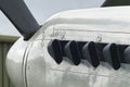 Exhaust outlets on Spitfire aircraft Royalty Free Stock Photo