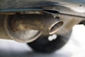 Exhaust of a passenger car Royalty Free Stock Photo